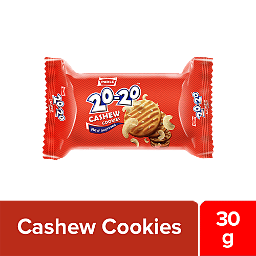 Parle 20-20 Cashew Cookies, 30 g Pouch