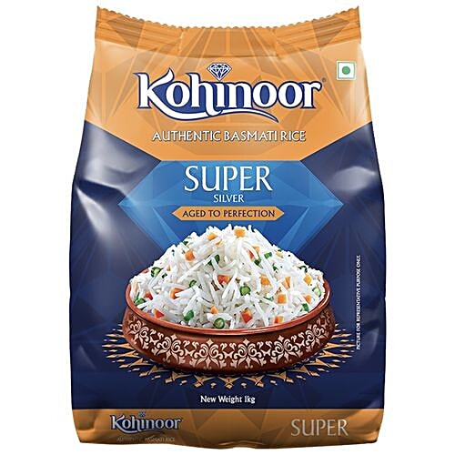 Kohinoor Basmati Rice/Basmati Akki - Super Silver Aged, 1 kg  