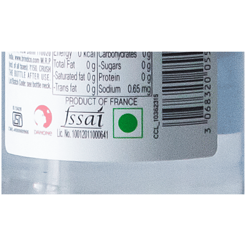 Evian Natural Mineral Water - Imported, 500 ml Bottle No Trans Fat, Sugar