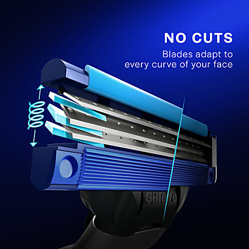 Gillette Mach 3 Turbo 3-Bladed Refill - With Comfort Gel Bar, Advanced Anti-Friction Coating, 4 pcs  Advanced Anti-Friction Coating, More Lubricants