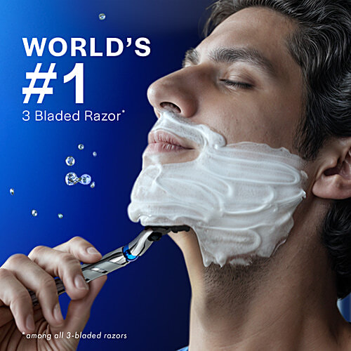 Gillette Mach 3 Turbo 3-Bladed Refill - With Comfort Gel Bar, Advanced Anti-Friction Coating, 4 pcs  Advanced Anti-Friction Coating, More Lubricants