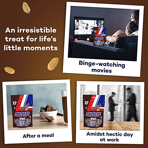 Snickers Minis Peanut Chocolates, 216 g Pouch