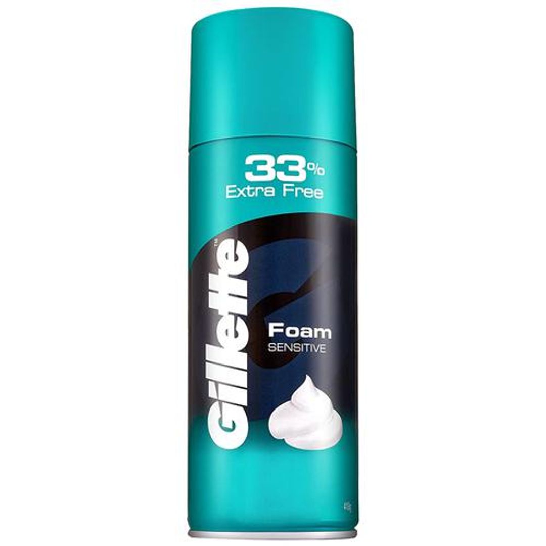 Gillette Classic Foam Shave - Sensitive, Lathers Quickly & Hydrates, 418 g 