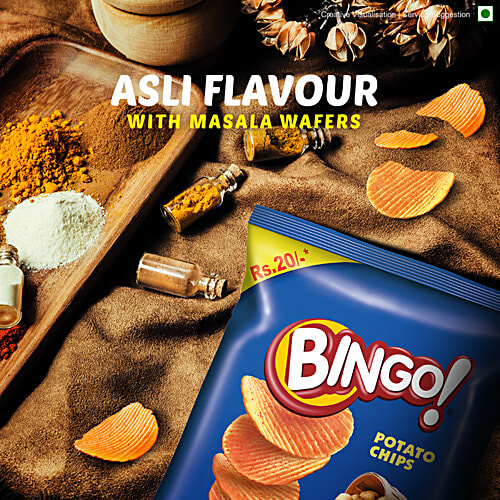Bingo Yumitos Masala - Potato Chips, 52 g Pouch 