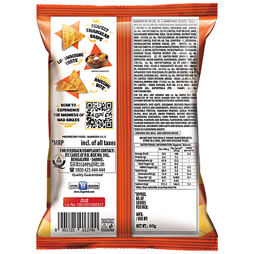 Bingo! Mmmmm Masala Mad Angles, 60 g  