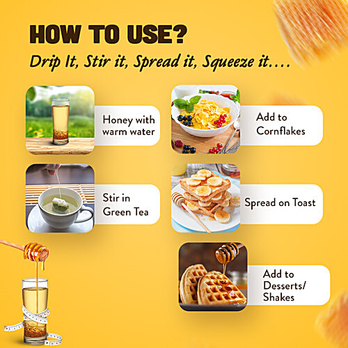 Dabur 100% Pure Honey - Worlds No.1 Honey Brand With No Sugar Adulteration, 100 g Bottle 