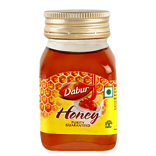 Dabur 100% Pure Honey - Worlds No.1 Honey Brand With No Sugar Adulteration, 100 g Bottle 