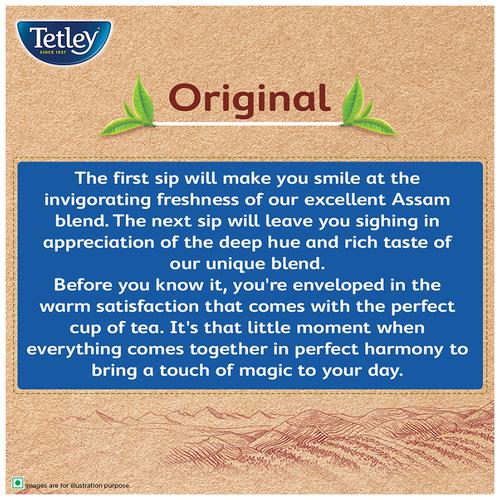 Tetley Black Tea - Original, Classic Assam Blend, Staple-Free, Environment Friendly Bags, 200 g (100 bags x 1.7 g each) 