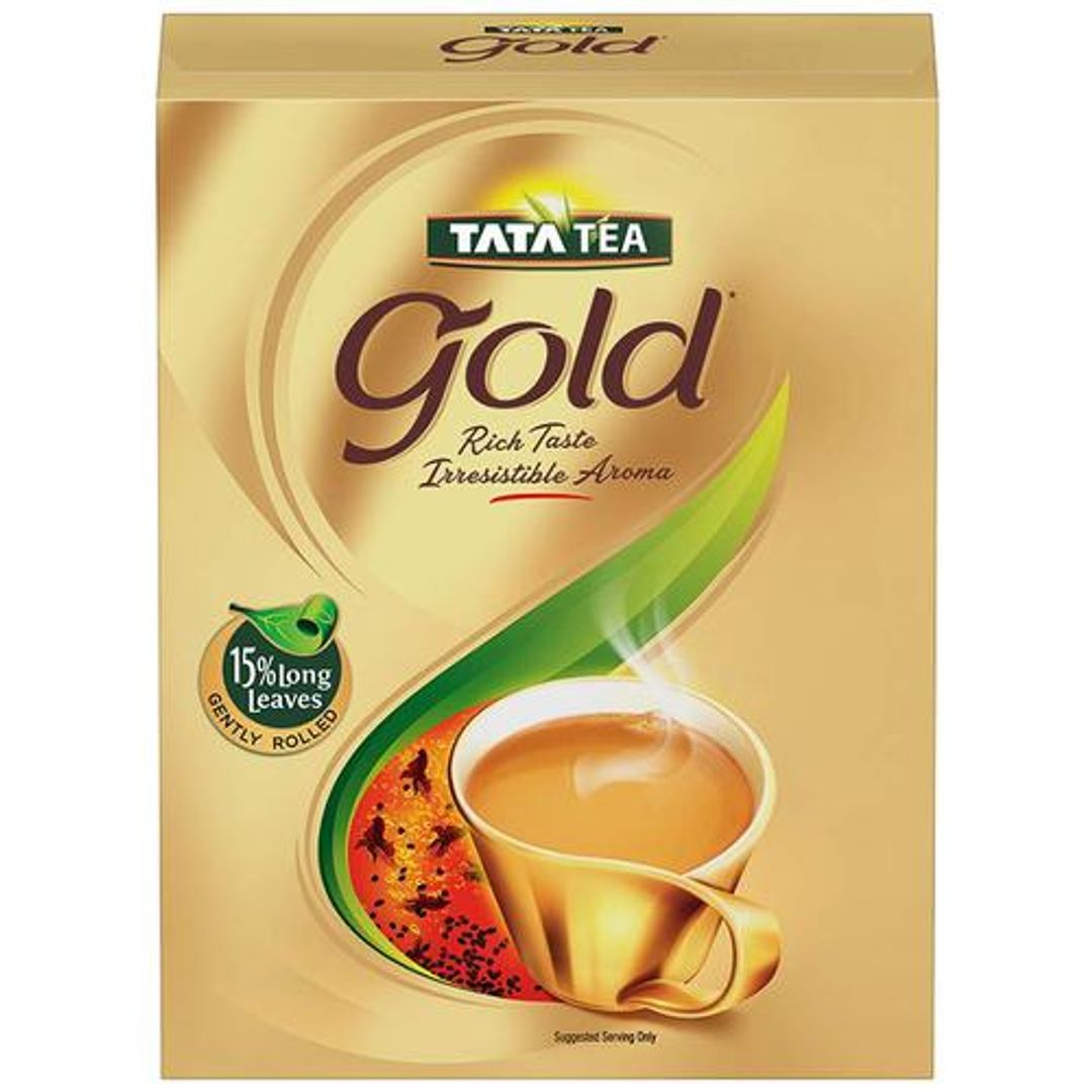 Tata Tea Gold Assam Teas With Gently Rolled Aromatic Long Leaves, Rich & Aromatic Chai, Black Tea, 500 g 