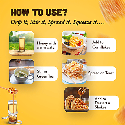 Dabur 100% Pure Honey - Worlds No.1 Honey Brand With No Sugar Adulteration, 500 g  