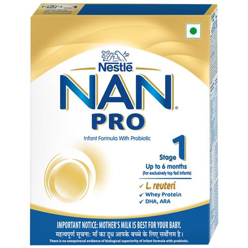 Nestle Nan Pro 1 Infant Formula with Probiotic - Up to 6 months, Stage 1,, 400g Box 