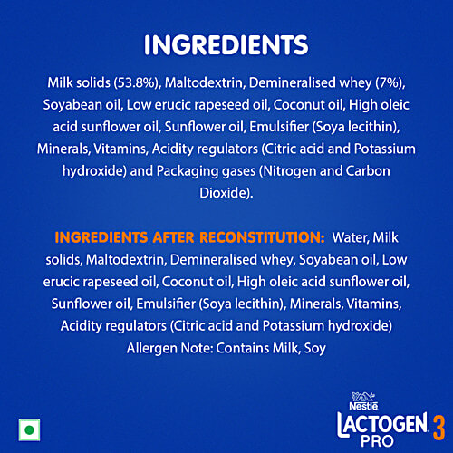 Nestle Lactogen Pro 3 Follow-Up Formula Powder - After 12 Months Up To 18 Months, 400 g  Whey Protein, Iron, Vitamin A/C & D