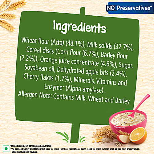 Nestle Cerelac Multigrain & Fruits Baby Cereal With Milk - From 12 To 24 Months, 300 g No Preservatives, Source of Iron, Rich in Protein, 14 Nutrients Including Vitamins & Minerals