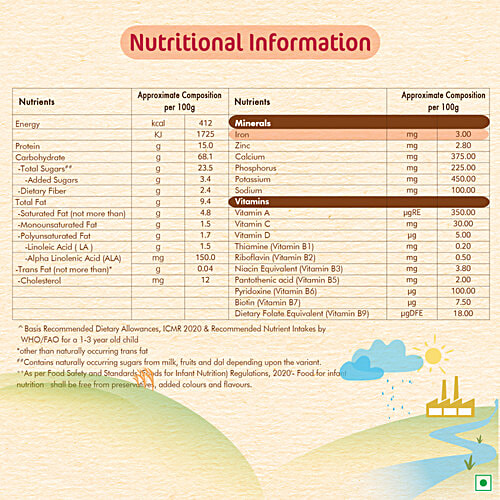 Nestle Cerelac Multigrain & Fruits Baby Cereal With Milk - From 12 To 24 Months, 300 g No Preservatives, Source of Iron, Rich in Protein, 14 Nutrients Including Vitamins & Minerals