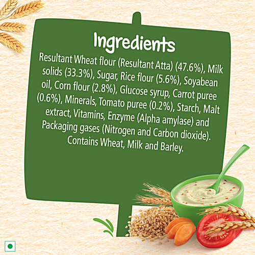 Nestle Cerelac Wheat-Rice Mixed Veg Baby Cereal With Milk - 10 To 24 Months, 300 g  Source of Iron, Rich in Protein, 14 Nutrients Including Vitamins & Minerals