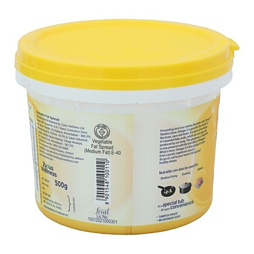 Nutralite Fat Spread, 500 g Tub Powered with Omega-3, 0% Cholesterol