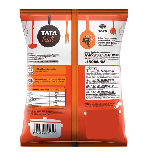 Tata Salt Iodized, 1 kg Pouch 