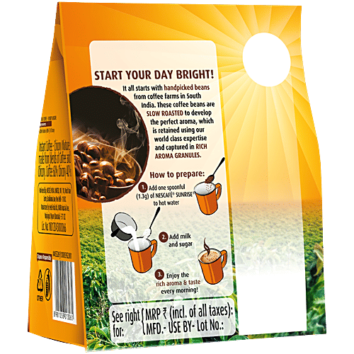Nescafe Sunrise Instant Coffee Powder - Chicory Mix, 190 g Pouch