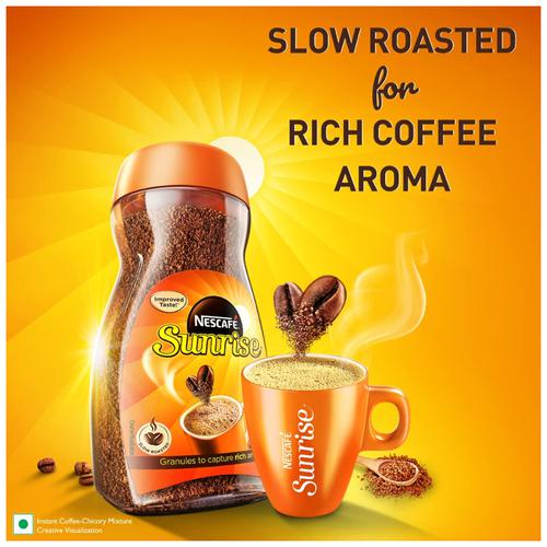Nescafe  Sunrise Instant Coffee - Chicory Mix, Rich In Aroma & Flavour, 200 g Pouch 