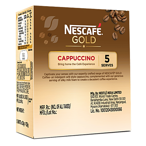 Nescafe  Gold Cappuccino - Cafe Experience, 25 g (Pack of 5) 