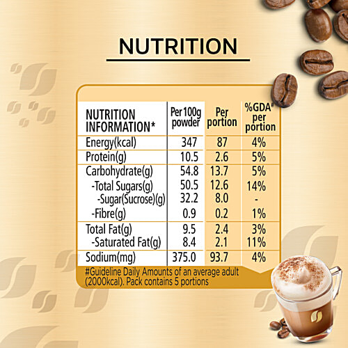 Nescafe  Gold Cappuccino - Cafe Experience, 25 g (Pack of 5) 