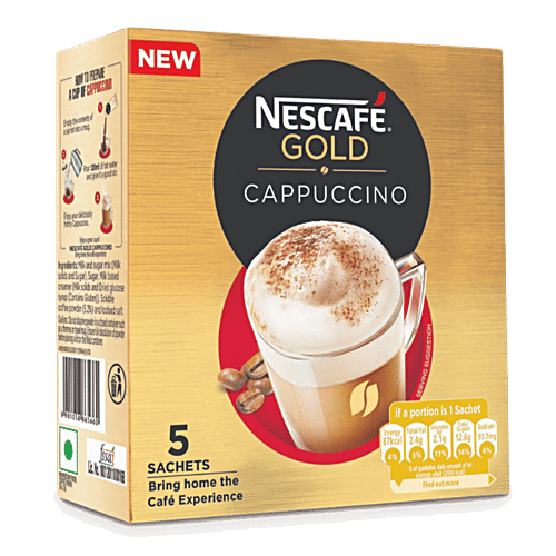 Nescafe  Gold Cappuccino - Cafe Experience, 25 g (Pack of 5) 