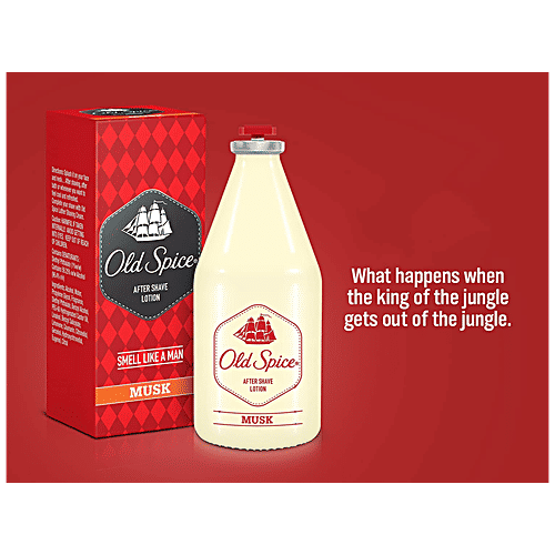 Old Spice After Shave Lotion - Musk, Makes Skin Feel Fresh, 100 ml