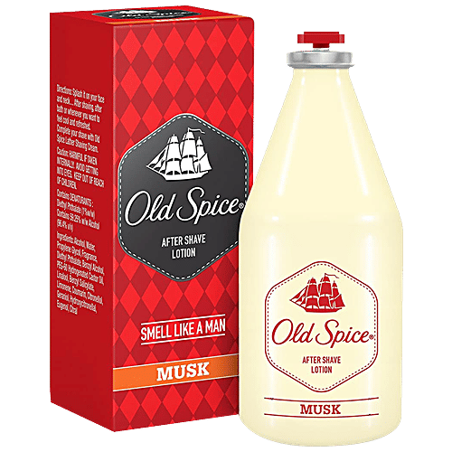 Old Spice After Shave Lotion - Musk, Makes Skin Feel Fresh, 100 ml