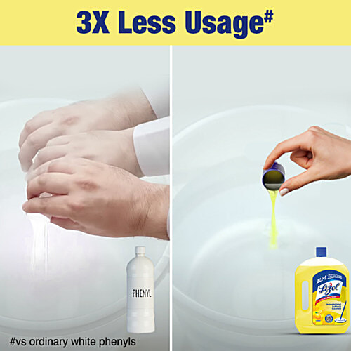 Lizol Disinfectant Surface & Floor Cleaner Liquid - Citrus, Kills 99.9% Germs, 2 L  