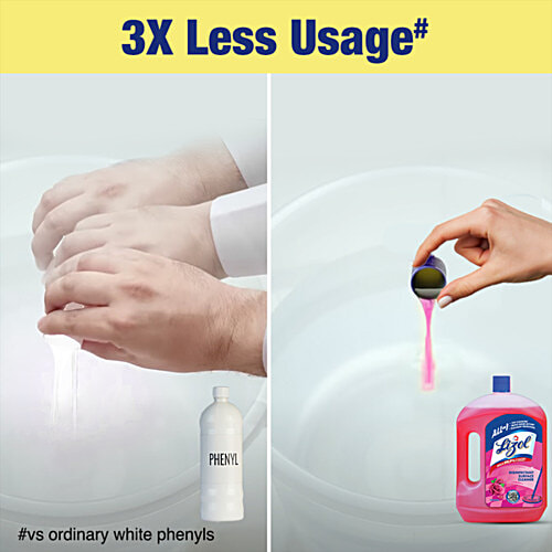 Lizol Disinfectant Surface & Floor Cleaner Liquid - Floral, Kills 99.9% Germs, 2 L  