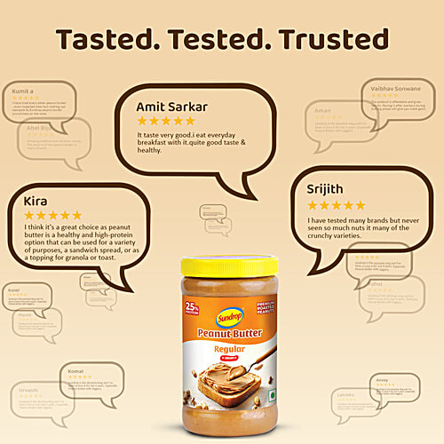 Sundrop Regular Creamy Peanut Butter, 462 g Bottle Packed with Proteins