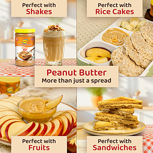 Sundrop Regular Creamy Peanut Butter, 462 g Bottle Packed with Proteins