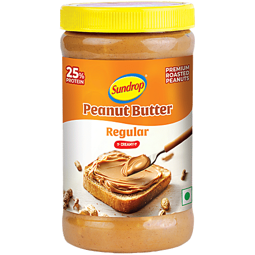 Sundrop Regular Creamy Peanut Butter, 462 g Bottle Packed with Proteins