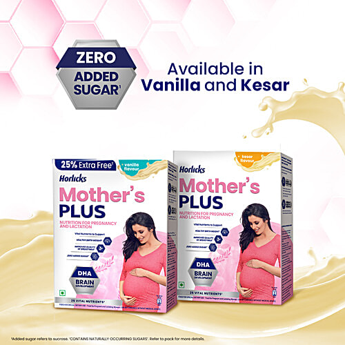 Horlicks Mother's Plus, Vanilla, 500 g Carton 