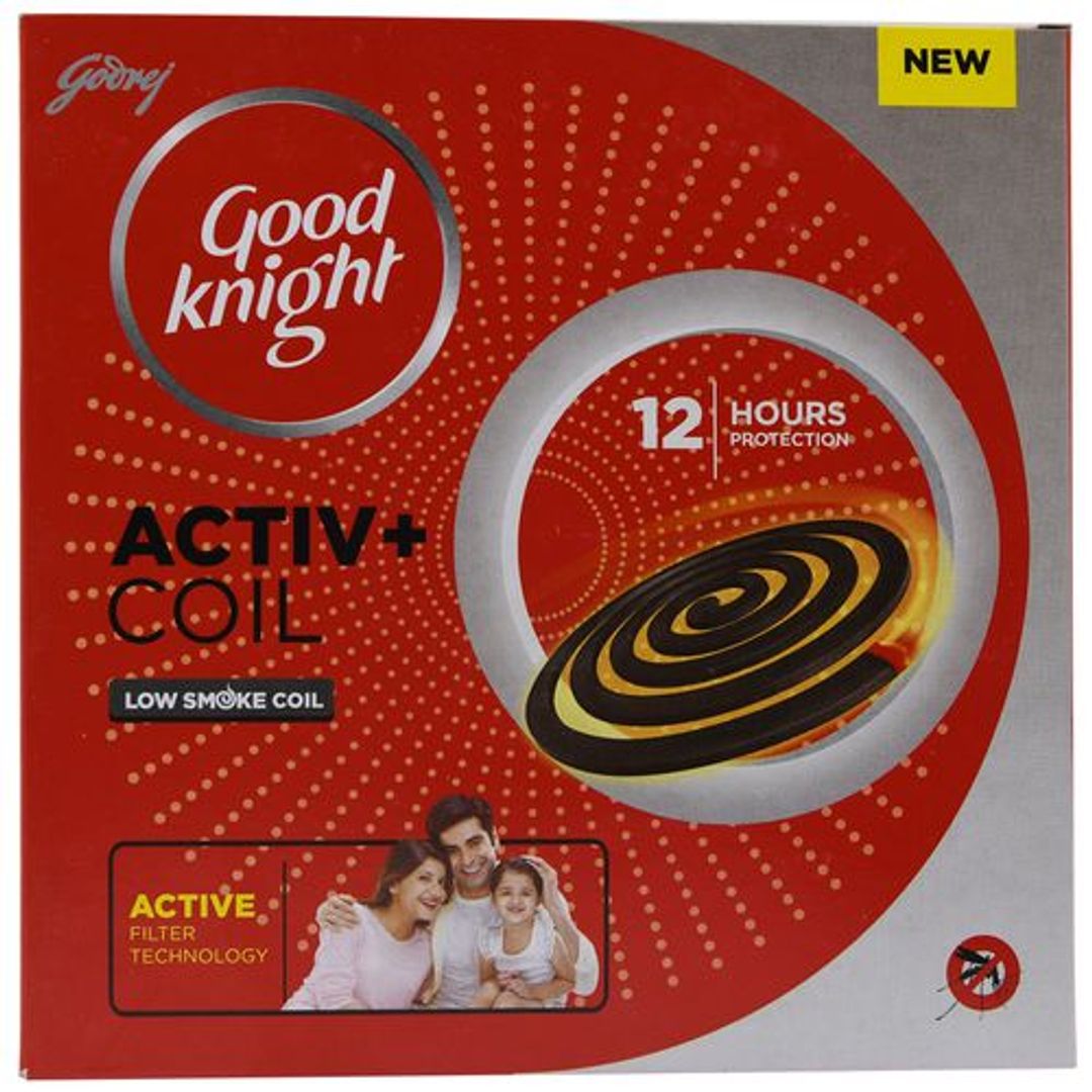 Good knight Activ+ Low Smoke Mosquito Coil with Power Formula, 10 Coils 