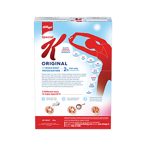 Kellogg's Original Special K - Low Fat, Breakfast Cereals, High In B Group Vitamins, Source Of Protein & Fibre, 455 g 8 Essential Vitamins