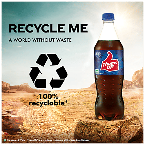 Thums Up Soft Drink, 750 ml PET Bottle Zero Fat