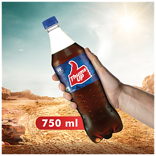 Thums Up Soft Drink, 750 ml PET Bottle Zero Fat