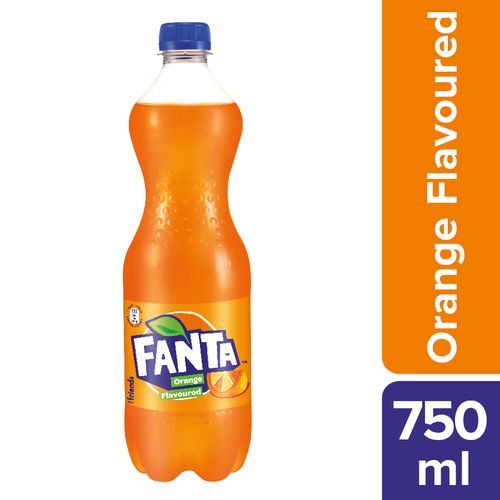 Fanta Soft Drink - Orange Flavoured, 750 ml PET Bottle 