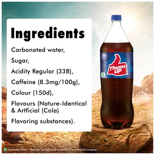 Thums Up Soft Drink - Refreshing, Strong, 2 l Pet Bottle Zero Fat