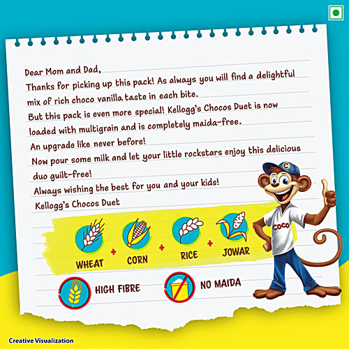 Kellogg's Chocos - Duet, 375 g Source of Fibre, High in Protein