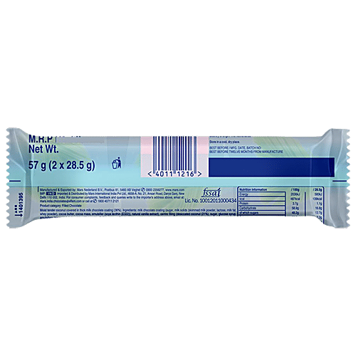 Bounty Coconut Filled Chocolate Bar, 28.5 g (Pack of 2) 