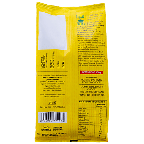 Cothas Coffee Speciality Blend Filter Coffee Powder, 200 g Pouch 