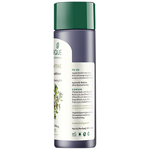BIOTIQUE Volume Conditioner - Bio Thyme, For Fine & Thinning Hair, 200 ml  100% Botanical Extracts