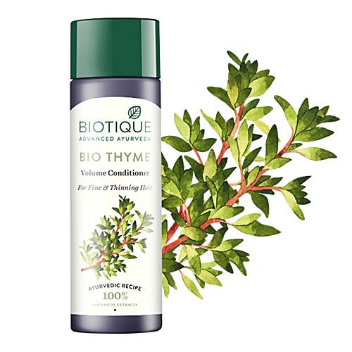 BIOTIQUE Volume Conditioner - Bio Thyme, For Fine & Thinning Hair, 200 ml  100% Botanical Extracts