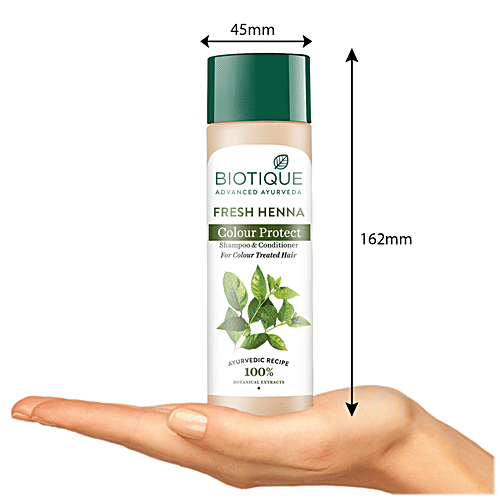 BIOTIQUE Fresh Texture Shampoo & Conditioner - Henna Leaf, 190 ml  