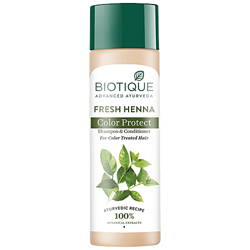 BIOTIQUE Fresh Texture Shampoo & Conditioner - Henna Leaf, 190 ml  