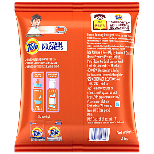 Buy Tide Plus Detergent Washing Powder Extra Power Jasmine Rose 2 Kg