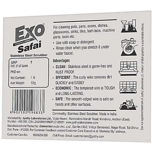 Buy Exo Safal Steel Scrubber 1 Pc Online At Best Price Bigbasket