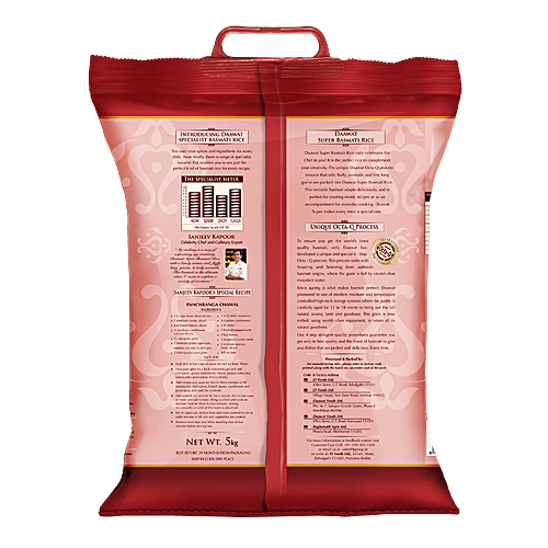 Daawat  Basmati Rice/Basmati Akki - Super, 5 kg Pouch 
